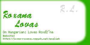 roxana lovas business card
